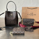 Brown Casual Daily Letters Patchwork Metal Accessories Trim Zipper Bags