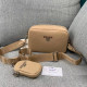 Khaki Street Letters Patchwork Zipper Bags