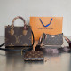Brown Daily Celebrities Patchwork Zipper Contrast Bags