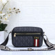 Dark Blue Street Letters Patchwork Zipper Bags