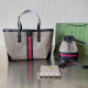 Khaki Casual Letters Draw String Patchwork Contrast Bags