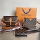 Brown Street Daily Letters Patchwork Chains Contrast Bags