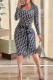 Black Elegant Letters Patchwork Strap Design O Neck Long Sleeve Two Pieces