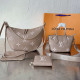 Nude Pink Street Daily Letters Zipper Contrast Bags