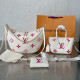 White Street Daily Letters Zipper Contrast Bags