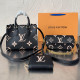 Black Street Daily Letters Contrast Embossed Bags