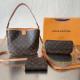 Brown Casual Daily Letters Patchwork Chains Contrast Bags
