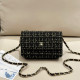 Black Daily Celebrities Letters Metal Accessories Trim Weave Bags