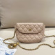 Pink Casual Daily Solid Color Patchwork Metal Accessories Trim Bags