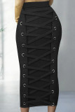 Blue Sexy Print Patchwork Skinny High Waist Positioning Print Bottoms
