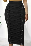 Blue Sexy Print Patchwork Skinny High Waist Positioning Print Bottoms