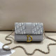 Grey Casual Street Letters Patchwork Metal Accessories Trim Contrast Bags