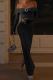Black Elegant Solid Color Patchwork Backless Slit Off Shoulder Long Dresses