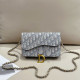 Grey Casual Daily Letters Metal Accessories Trim Contrast Bags