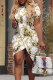 Leopard Print Casual Plaid Camouflage Print Irregular Contrast O Neck Irregular Short Sleeve Dress