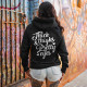 Black THICK THIGHS & PRETTY EYES PRINT WOMEN'S HOODIE