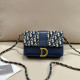 Blue Casual Street Letters Patchwork Metal Accessories Trim Contrast Bags