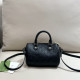 Black Casual Daily Letters Zipper Embossed Bags