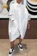 White Street Solid Color Pocket Buckle Patchwork Contrast Turndown Collar Irregular Dresses