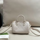 White Casual Daily Letters Zipper Embossed Bags