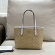 White Casual Vacation Letters Patchwork Contrast Bags