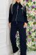 Black Casual Letters Pocket Patchwork Zipper Zipper Collar Long Sleeve Two Pieces