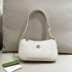 White Casual Street Solid Color Metal Accessories Trim Zipper Adjustable Bags