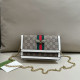 White Casual Street Letters Patchwork Chains Contrast Bags