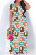 Apricot Casual Street Geometric Print Contrast O Neck Short Sleeve Two Pieces