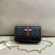 Black Casual Daily Letters Metal Accessories Trim Chains Embossed Bags