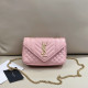 Pink Daily Celebrities Solid Color Metal Accessories Trim Chains Texture Bags