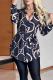 Black Casual Letters Buckle Patchwork With Belt Shirt Collar Tops