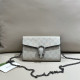 Grey Casual Daily Letters Patchwork Metal Accessories Trim Bags