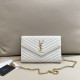 White Casual Daily Solid Color Metal Accessories Trim Chains Texture Bags