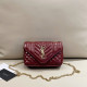 Red Daily Celebrities Solid Color Metal Accessories Trim Chains Texture Bags