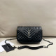 Black Daily Celebrities Solid Color Patchwork Metal Accessories Trim Texture Bags