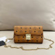 Orange Casual Daily Letters Patchwork Chains Bags