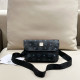Black Casual Daily Letters Patchwork Metal Accessories Trim Bags