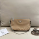 Khaki Casual Daily Solid Color Patchwork Chains Zipper Bags
