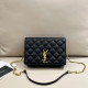 Black Casual Daily Letters Chains Texture Bags