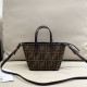 Black Brown Casual Street Letters Patchwork Contrast Bags