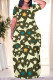 Green Casual Daily Graffiti Print Letters Contrast O Neck A Line Plus Size Dresses