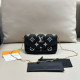 Black Casual Street Letters Patchwork Chains Contrast Bags