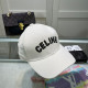 White Casual Street Letters Patchwork Hat