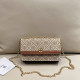Khaki Casual Street Letters Patchwork Chains Contrast Bags