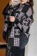 Black Pink Casual Letters Fringed Trim Patchwork Cardigan Collar Outerwear