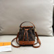 Orange Casual Daily Letters Draw String Patchwork Contrast Bags