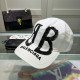 White Casual Street Letters Patchwork Contrast Hat