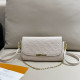 White Casual Daily Letters Chains Embossed Bags