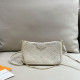 White Casual Daily Letters Chains Embossed Bags